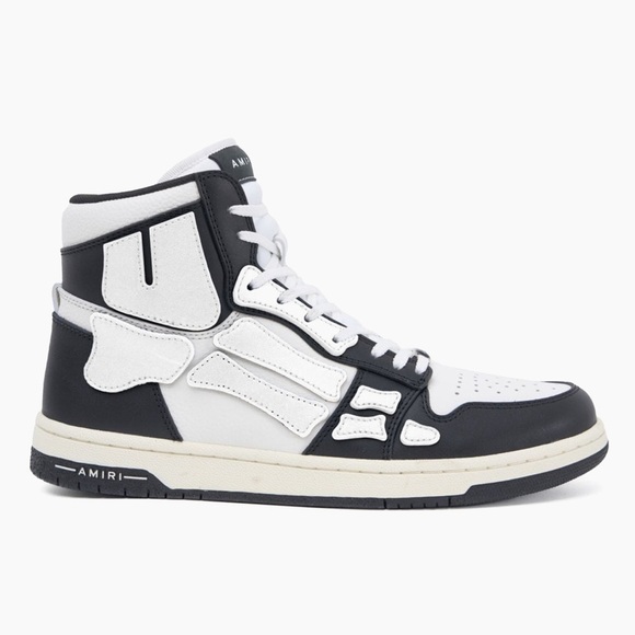 NWT Amiri Skel Top Hi Sneaker in Black & White size 41 men’s/ US 8 - Picture 1 of 12